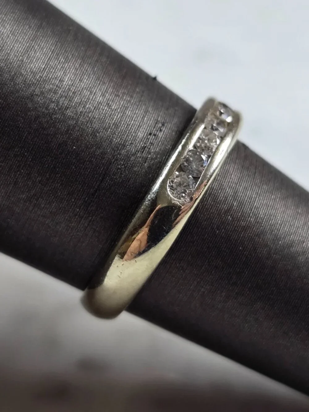 Womens Vintage Estate 14K White Gold Diamond Ring, 3.6g E7933
